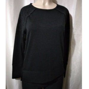 *SALE* Knox Rose Top Women's Long Sleeve Lace Black Top Size XS